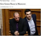 NYT: Δώστε στην Ελλάδα περιθώριο ελιγμών