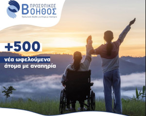 Ζαχαράκη: 500, επιπλέον, δικαιούχοι «Προσωπικού Βοηθού για Άτομα με Αναπηρία»