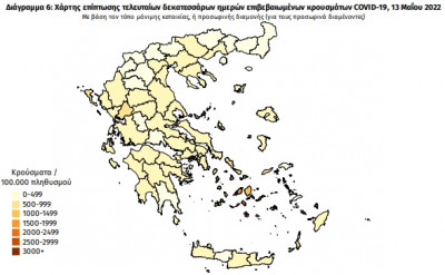 Διασπορά κρουσμάτων: 2.067 στην Αττική, 412 στη Θεσσαλονίκη