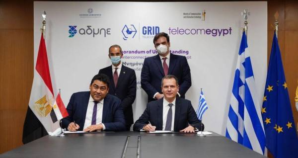 ΑΔΜΗΕ: ΜοU με την Telecom Egypt για τη διασύνδεση Ελλάδας-Αιγύπτου