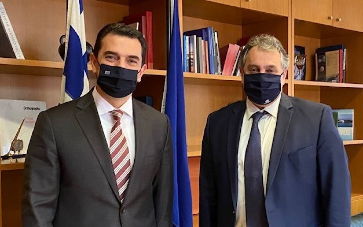 Συνάντηση Σκρέκα-Κορκίδη για επιχειρηματικά πάρκα και «πράσινες» δράσεις