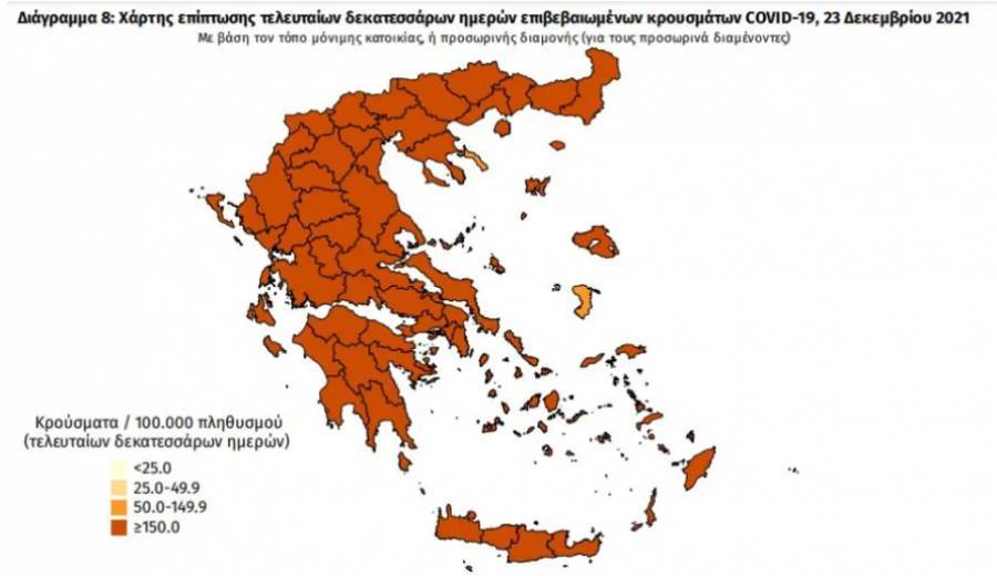 Διασπορά κρουσμάτων: 2.625 στην Αττική, 903 στη Θεσσαλονίκη
