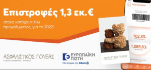 Ασφαλιστικός Γονέας: €1,3 εκ. η επιστροφή ασφαλίστρων για το 2022