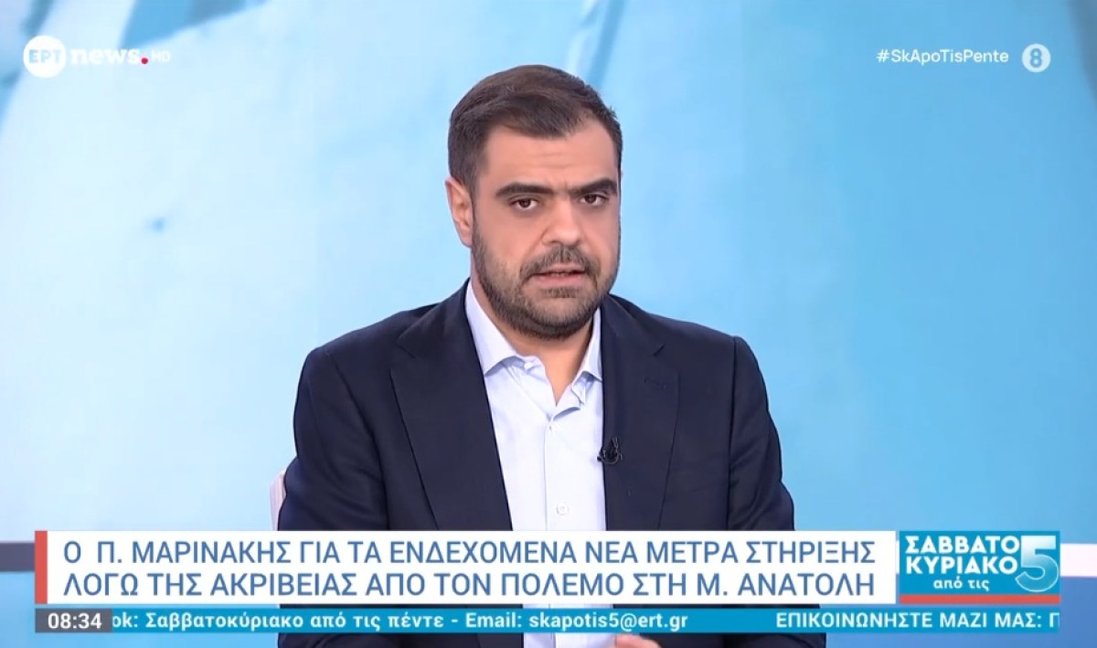 Μαρινάκης: Δεν έχει ληφθεί απόφαση για μείωση του ΕΦΚ, αλλά δεν αποκλείεται