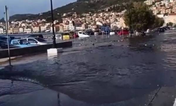 Σεισμός: Η θάλασσα βγήκε στη στεριά στη Σάμο (videos)