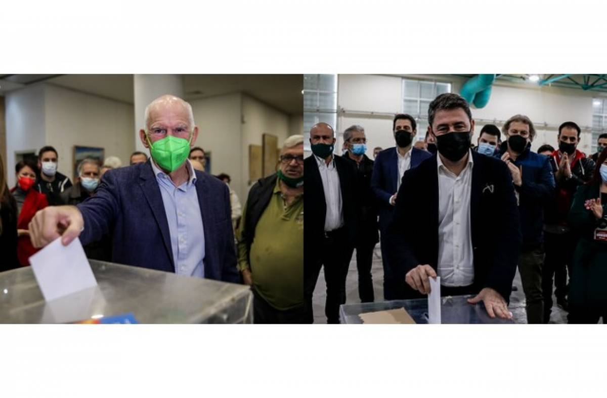 Εσωκομματικές εκλογές KINAΛ: Ψήφισαν Ανδρουλάκης και Παπανδρέου- Τι δήλωσαν