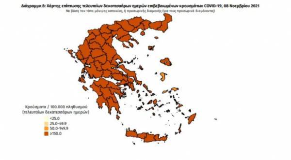 Διασπορά κρουσμάτων: Τετραψήφιες Αττική, Θεσσαλονίκη- Τριψήφιες 22 περιφέρειες!