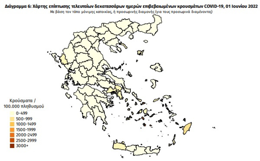 Διασπορά κρουσμάτων: 2.610 στην Αττική, 238 στη Θεσσαλονίκη
