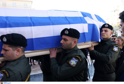Θεσσαλονίκη: Βαρύ κλίμα στην κηδεία του αστυνομικού Γιώργου Λυγγερίδη