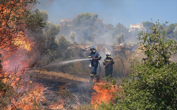 Πολύ υψηλός κίνδυνος πυρκαγιάς για τη Δευτέρα 8/8