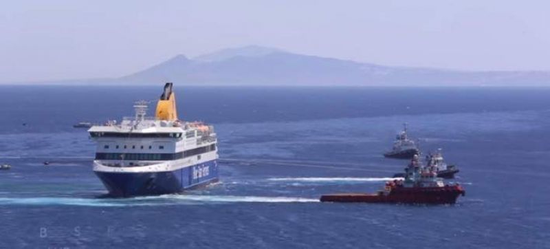 Blue Star Patmos: Ξεκίνησε η ρυμούλκηση με προορισμό το Πέραμα