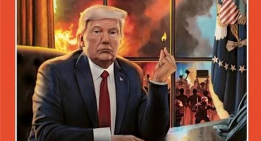 O «εμπρηστής» Τραμπ στο εξώφυλλο του Spiegel