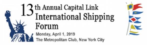 13ο Capital Link International Shipping Forum: Συμμετοχή 35 ναυτιλιακών εταιρειών