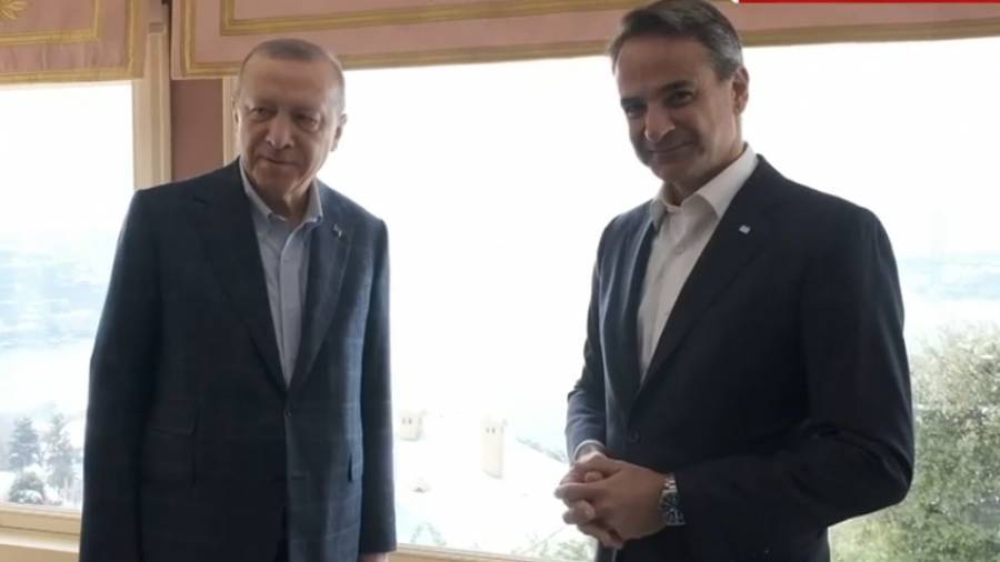 Ολοκληρώθηκε το γεύμα Μητσοτάκη- Ερντογάν στο Μέγαρο Βαχντετίν (video)