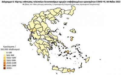 Διασπορά κρουσμάτων: 1.375 στην Αττική, 305 στη Θεσσαλονίκη