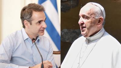 Επικοινωνία Μητσοτάκη με τον Πάπα Φραγκίσκο για πανδημία και μεταναστευτικό