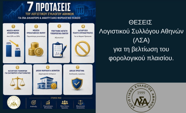 Λογιστικός Σύλλογος Αθηνών: Πώς μπορούν να μειωθούν οι φόροι χωρίς να τεθούν σε κίνδυνο τα δημόσια έσοδα