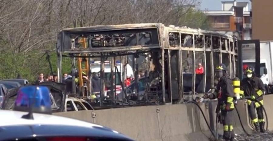 Ιταλία: Οδηγός πυρπόλησε λεωφορείο για τον Σαλβίνι