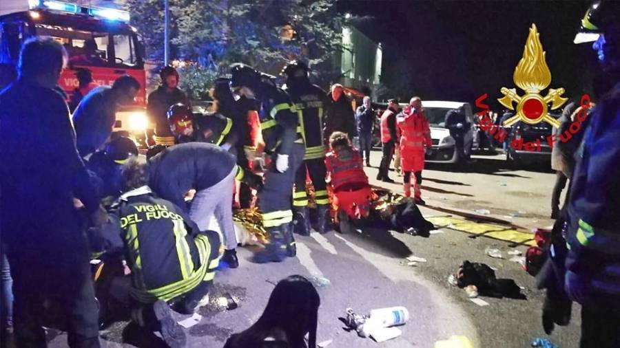Τραγωδία σε κλαμπ στην Ανκόνα-Τουλάχιστον 6 νεκροί και 100 τραυματίες