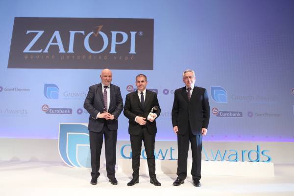 Growth Awards:H ΧΗΤΟΣ ΑΒΕΕ–Φυσικό Μεταλλικό Νερό ΖΑΓΟΡΙ στους 7 νικητές