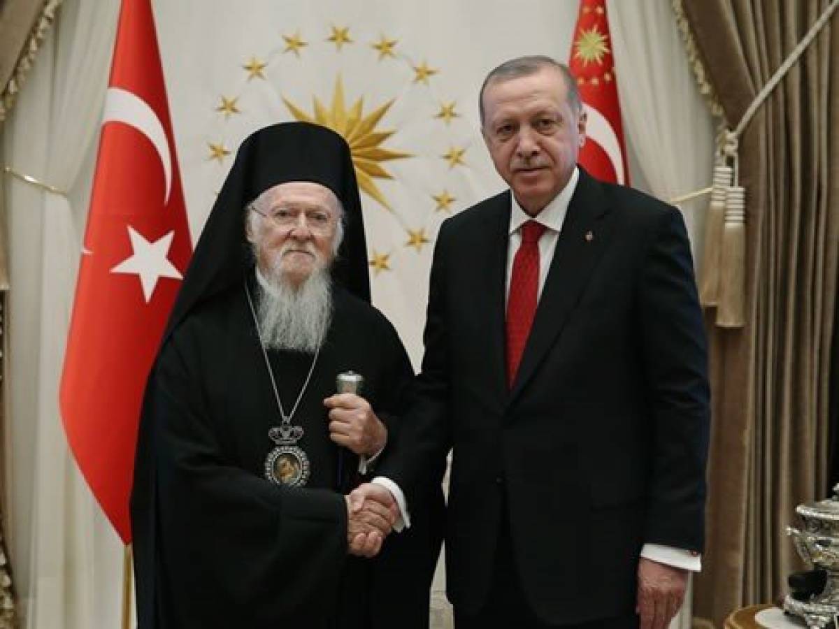 Ευχές Ερντογάν στον Βαρθολομαίο για ταχεία ανάρρωση από τον κορονοϊό