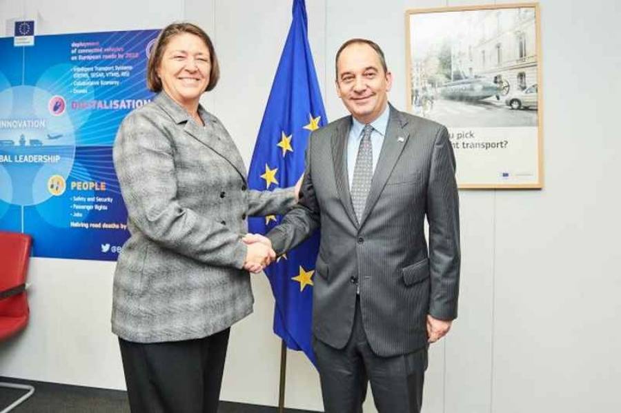 Η ανταγωνιστικότητα της ευρωπαϊκής ναυτιλίας στο επίκεντρο της συνάντησης Πλακιωτάκη-Bulc