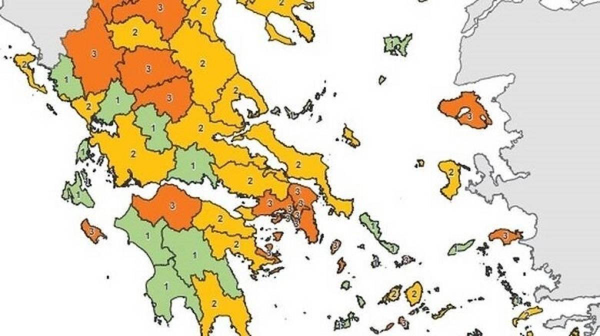Σε εφαρμογή ο χάρτης υγειονομικής προστασίας-Τι ισχύει ανά περιφέρεια