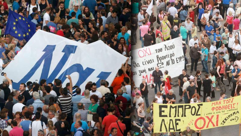Δημοψήφισμα 2015: Μεγαλειώδεις συγκεντρώσεις σε Σύνταγμα και Καλλιμάρμαρο