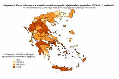 Διασπορά κρουσμάτων: Τετραψήφια Αττική, τριψήφια Κρήτη