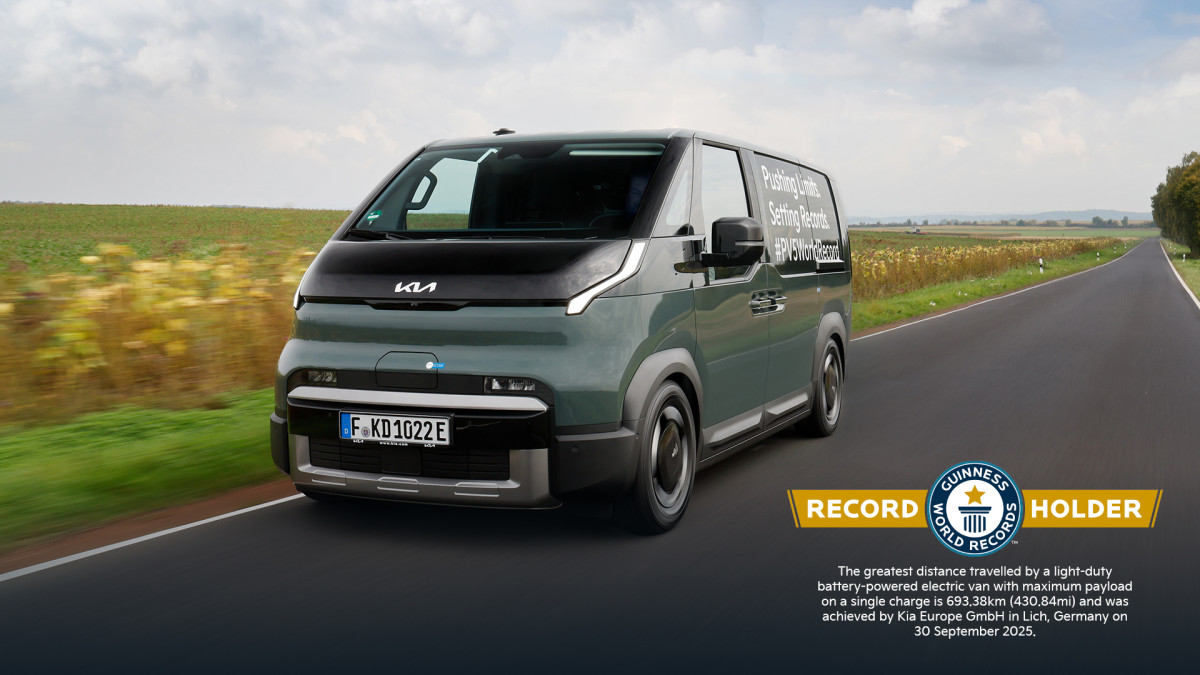 Το Kia PV5 Cargo καταρρίπτει GUINNESS WORLD RECORDS™: 693,38 χιλιόμετρα με μία μόνο φόρτιση