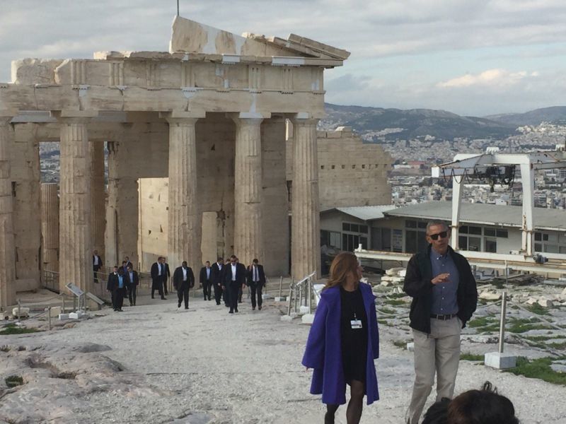 Στον Ιερό Βράχο της Ακρόπολης ο Ομπάμα