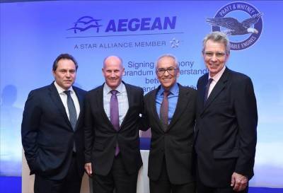 Aegean: Υπογραφές με Pratt&amp;Whitney για τους κινητήρες των νέων αεροσκαφών