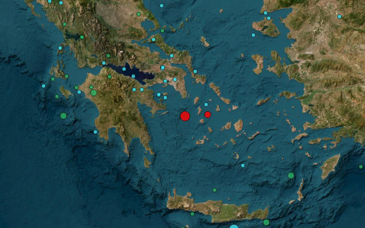 Σεισμός 4,8 Ρίχτερ νοτιοδυτικά της Κύθνου