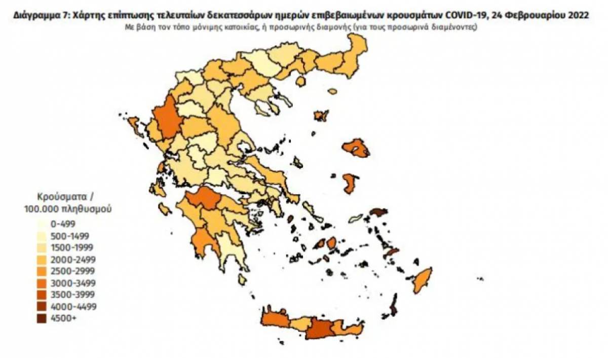 Διασπορά κρουσμάτων: 5.700 στην Αττική, 1.759 στη Θεσσαλονίκη