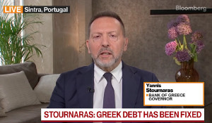 Στουρνάρας: Θέμα εβδομάδων η επιστροφή στην επενδυτική βαθμίδα