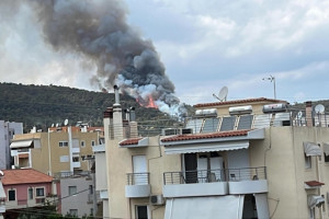 Φωτιά σε δασική έκταση στα Γλυκά Νερά - Τέσσερις προσαγωγές