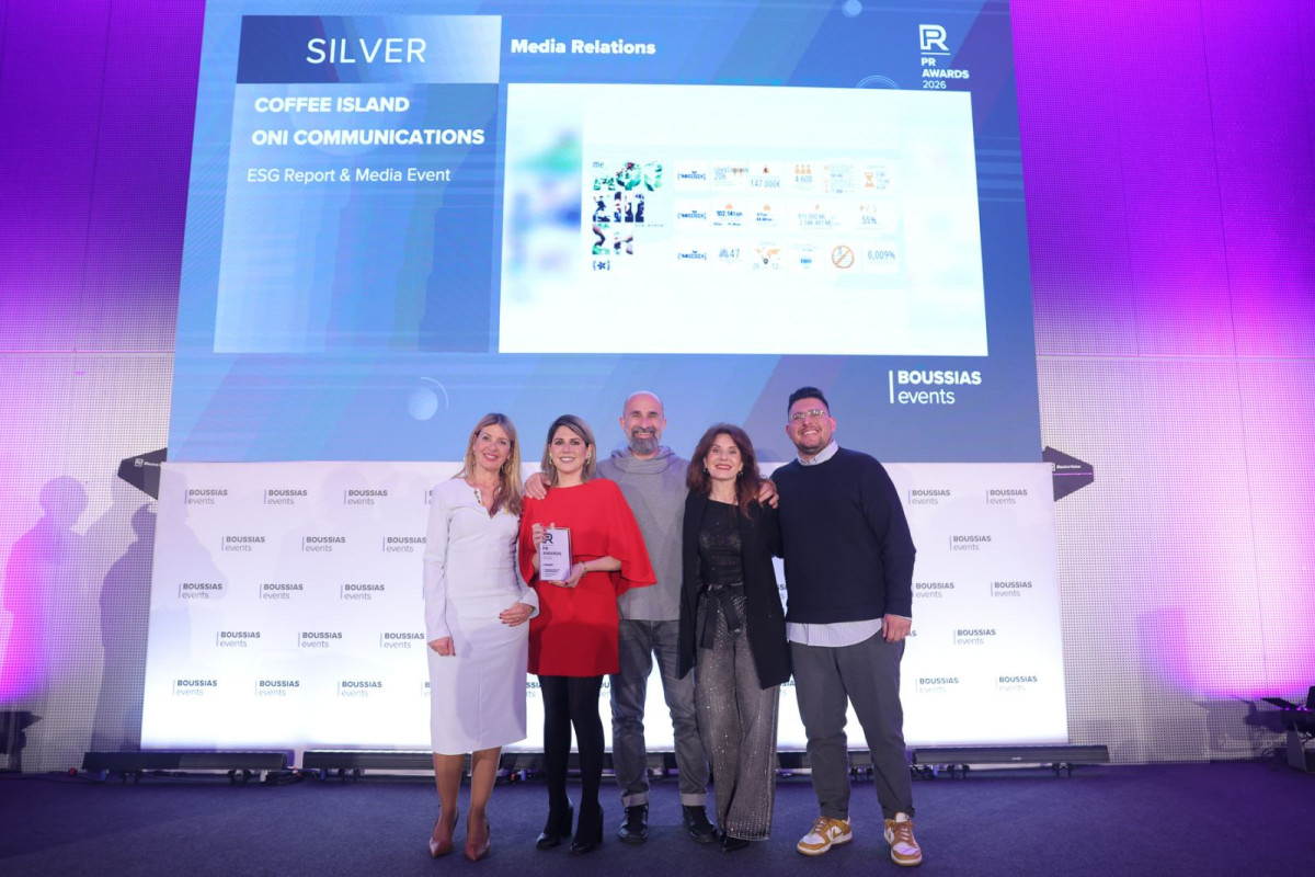SILVER διάκριση για την Oni Communications και την Coffee Island στα PR Awards για το ESG Media Event