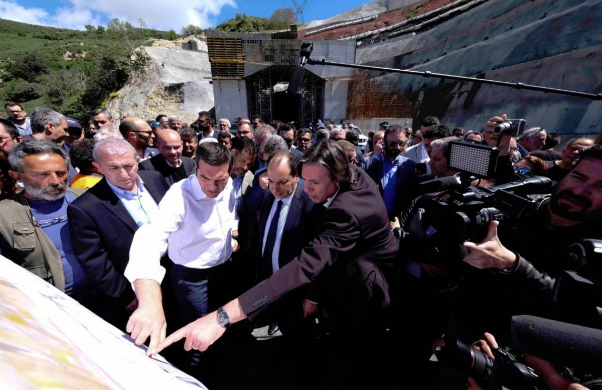 Στο οδικό έργο Ηράκλειο-Μεσαρά βρέθηκε ο Αλέξης Τσίπρας