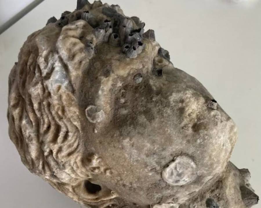 Ανασύρθηκε κεφαλή ρωμαϊκής περιόδου από τη θαλάσσια περιοχή της Πρέβεζας