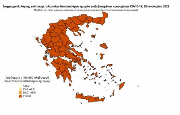 Διασπορά κρουσμάτων: Στην Αττική 4.065 και στη Θεσσαλονίκη 2.272