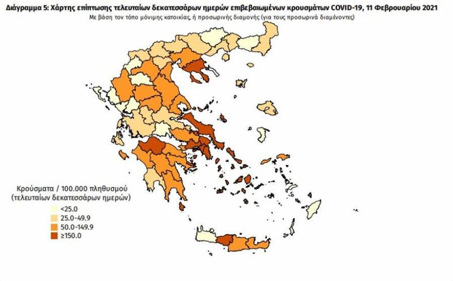 Διασπορά κρουσμάτων: 676 στην Αττική- 129 στη Θεσσαλονίκη