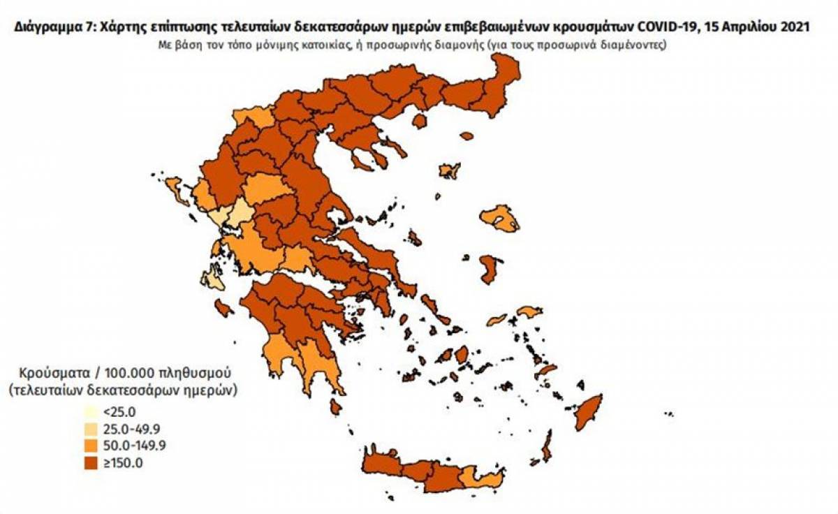 Διασπορά κρουσμάτων: 555 στο κέντρο της Αθήνας- 521 στη Θεσσαλονίκη