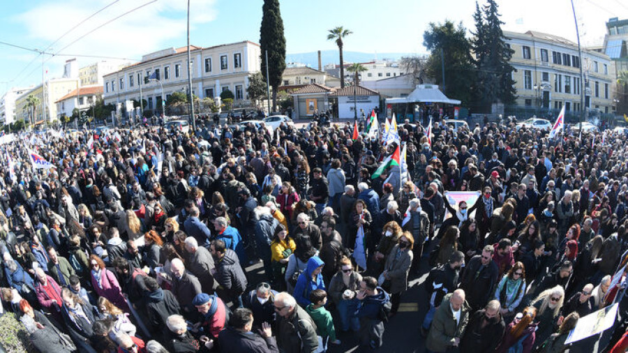Πορεία στην Πρεσβεία του Ισραήλ από αλληλέγγυους στον Παλαιστινιακό λαό