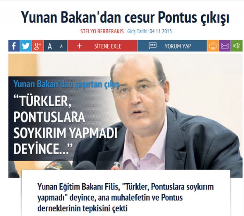 SABAH: Ύμνοι για τον Φίλη-«Γενναία παραδοχή από τον υπουργό Παιδείας»