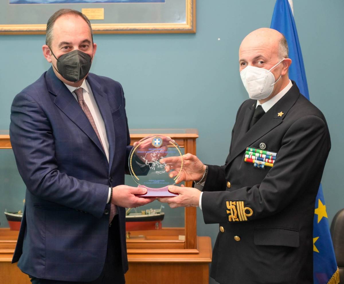 Επίσκεψη του Αρχηγού της Ιταλικής Ακτοφυλακής στο ΥΝΑΝΠ