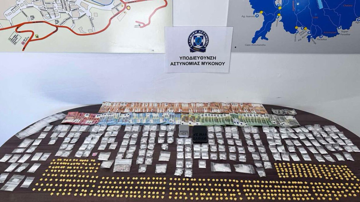 Μύκονος: Συλλήψεις και κατασχέσεις μεγάλων ποσοτήτων ναρκωτικών από δύο διακινητές