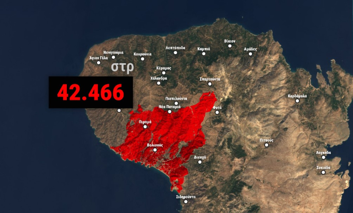 Πάνω από 100.000 καμένα στρέμματα σε Χίο, Ζάκυνθο, Πρέβεζα και Κάτω Αχαΐα