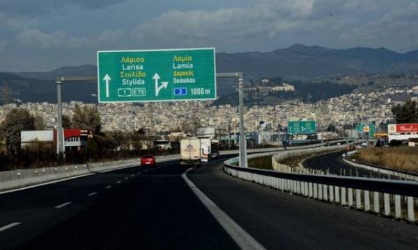 Κυκλοφοριακές ρυθμίσεις στη Αθηνών-Λαμίας μέχρι τις 15 Νοεμβρίου