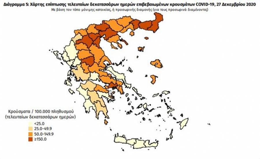 Διασπορά κρουσμάτων: 101 στην Αττική- 70 στη Θεσσαλονίκη