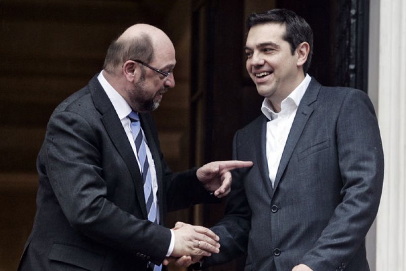 Ο Τσίπρας συμβούλευσε τον Σουλτς να μπει στην κυβέρνηση με τη Μέρκελ